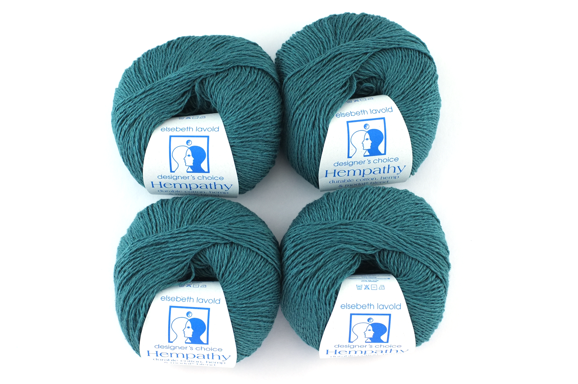 Hempathy no 028, Blue Pine Green, hemp, cotton, modal, linen-like DK weight knitting yarn by Red Beauty Textiles