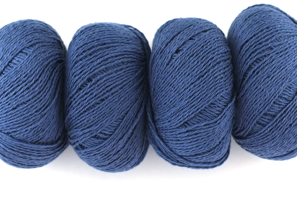 Hempathy no 041, Hazy Blue, hemp, cotton, modal, linen-like DK weight knitting yarn, blue. by Red Beauty Textiles
