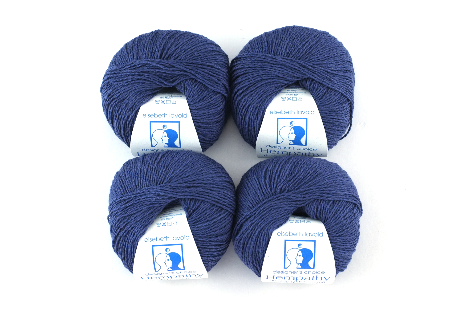 Hempathy no 041, Hazy Blue, hemp, cotton, modal, linen-like DK weight knitting yarn, blue. by Red Beauty Textiles