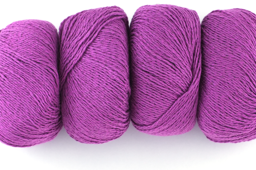 Hempathy no 058, Red Violet, hemp, cotton, modal, linen-like DK weight knitting yarn by Red Beauty Textiles
