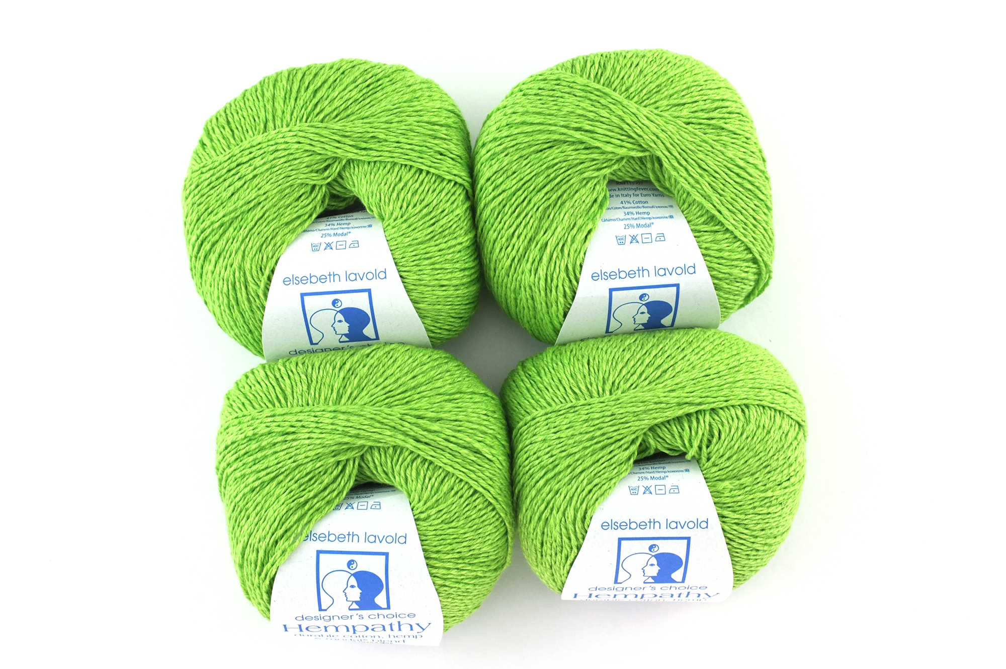 Hempathy no 059, Spring Grass, hemp yarn, linen-like DK weight knitting yarn by Red Beauty Textiles