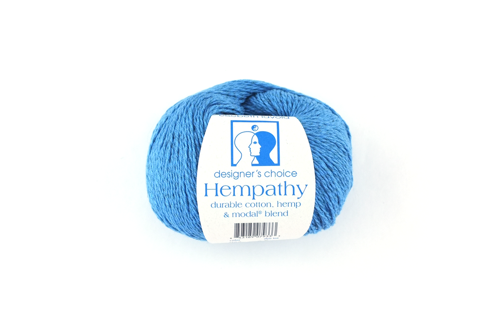 Hempathy no 066, Summer Blue, hemp, cotton, modal, linen-like DK weight knitting yarn by Red Beauty Textiles