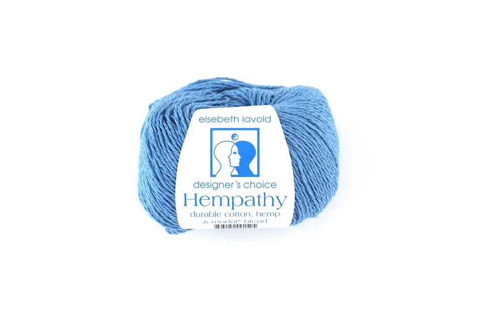 Hempathy no 070, Bluebird, hemp, cotton, modal, linen-like DK weight knitting yarn - Red Beauty Textiles