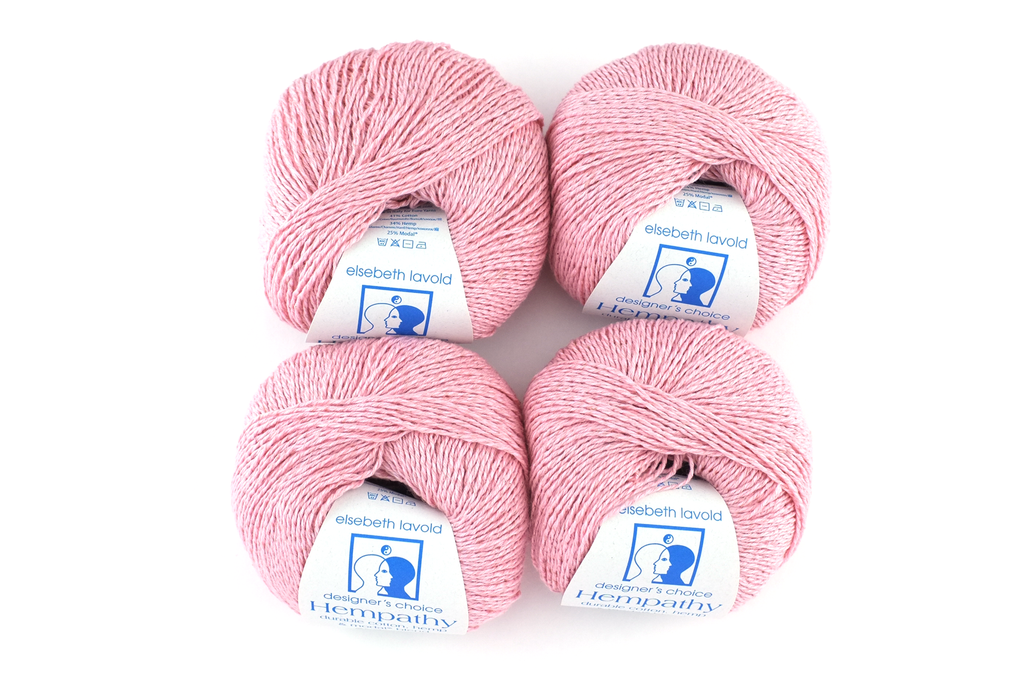 Hempathy no 084, Rosewood, hemp, cotton, modal knitting yarn in light pink, linen-like DK weight knitting yarn by Red Beauty Textiles
