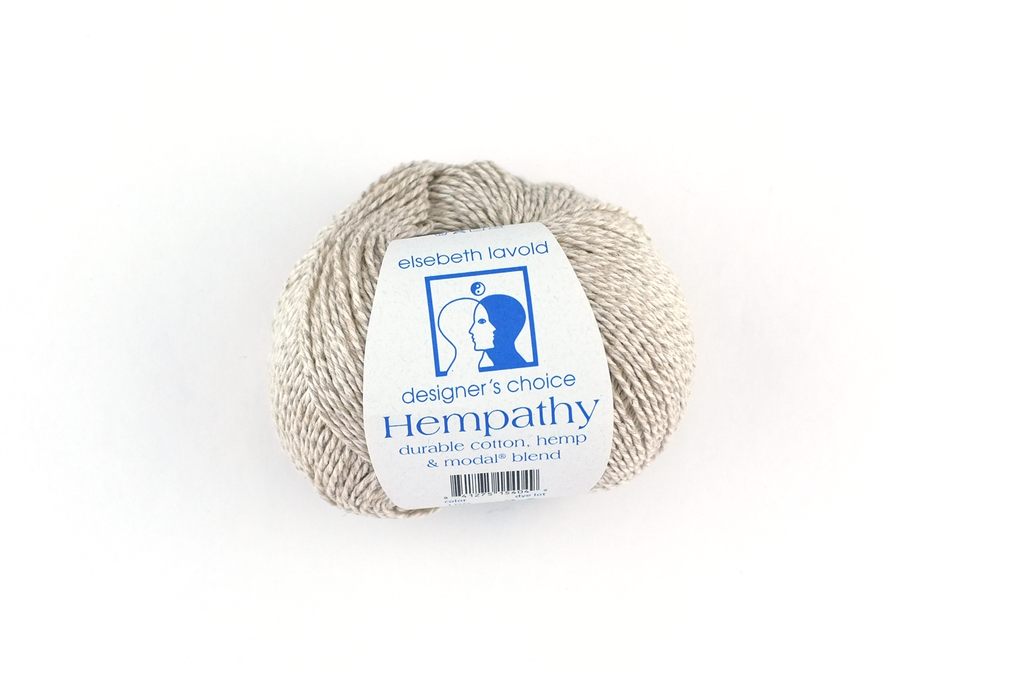 Hempathy no 100, Old Ivory, hemp, cotton, modal, beige heather, linen-like DK weight knitting yarn by Red Beauty Textiles