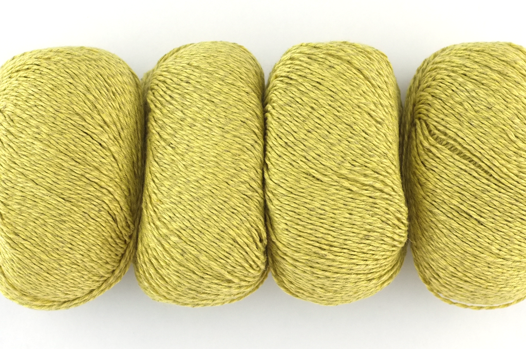 Hempathy no 107, Flax, hemp yarn, linen-like DK weight knitting yarn in straw yellow by Red Beauty Textiles