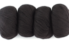 Hempathy no 113 Obsidian, hemp, cotton, DK weight knitting yarn, solid black by Red Beauty Textiles