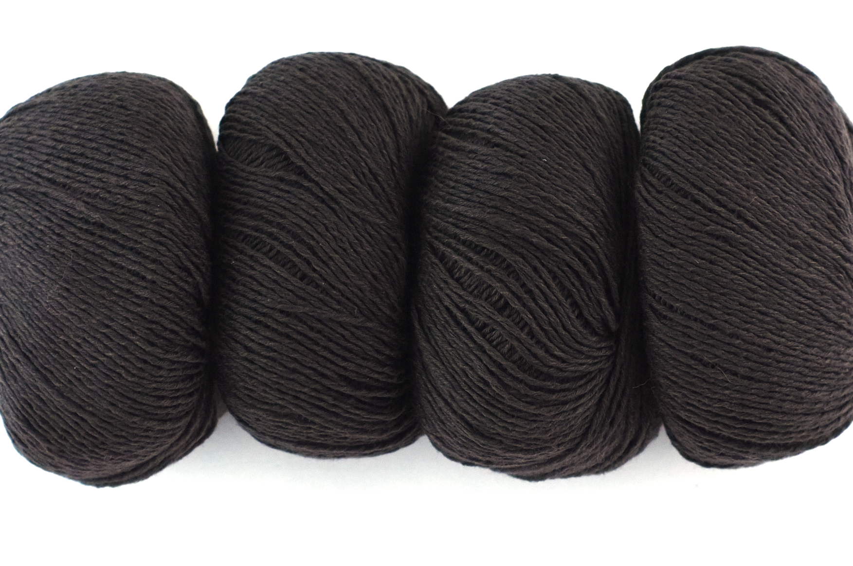 Hempathy no 113 Obsidian, hemp, cotton, DK weight knitting yarn, solid black by Red Beauty Textiles