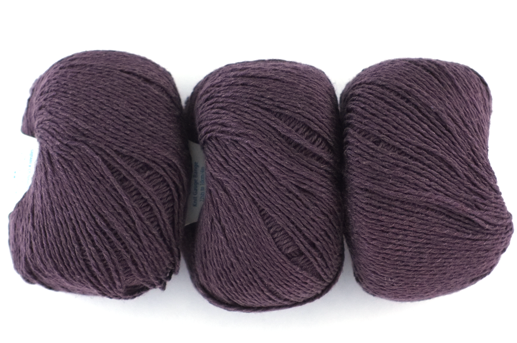 Hempathy no 087, Deep Mulberry, hemp, cotton, modal knitting yarn in dark fig, linen-like DK weight knitting yarn by Red Beauty Textiles