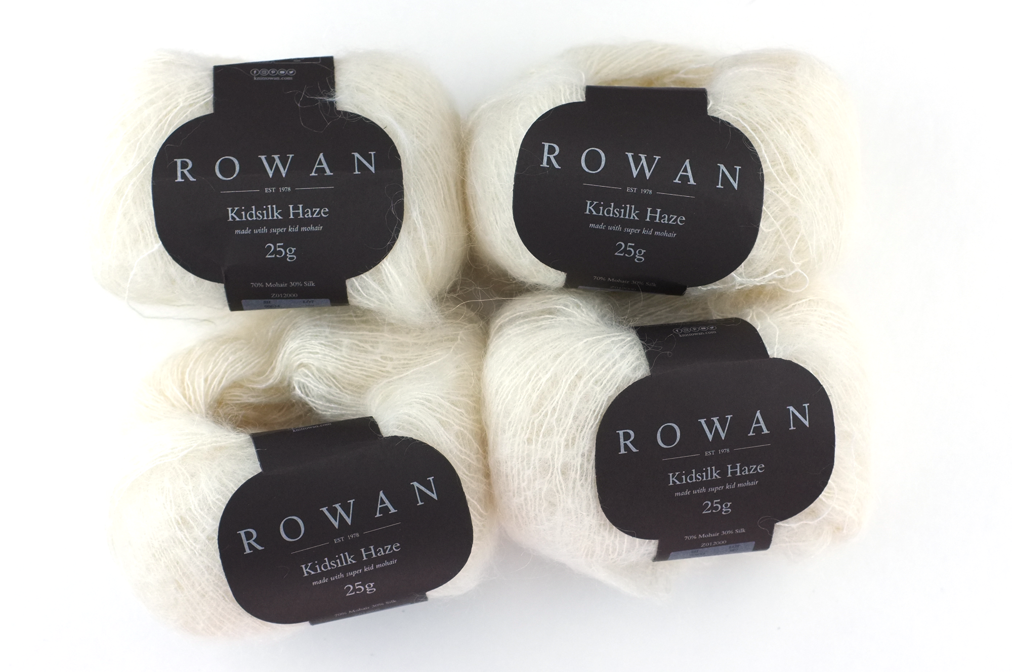 Rowan Kidsilk Haze, Cream #634, neutral off-white, mohair/silk laceweight yarn - Red Beauty Textiles