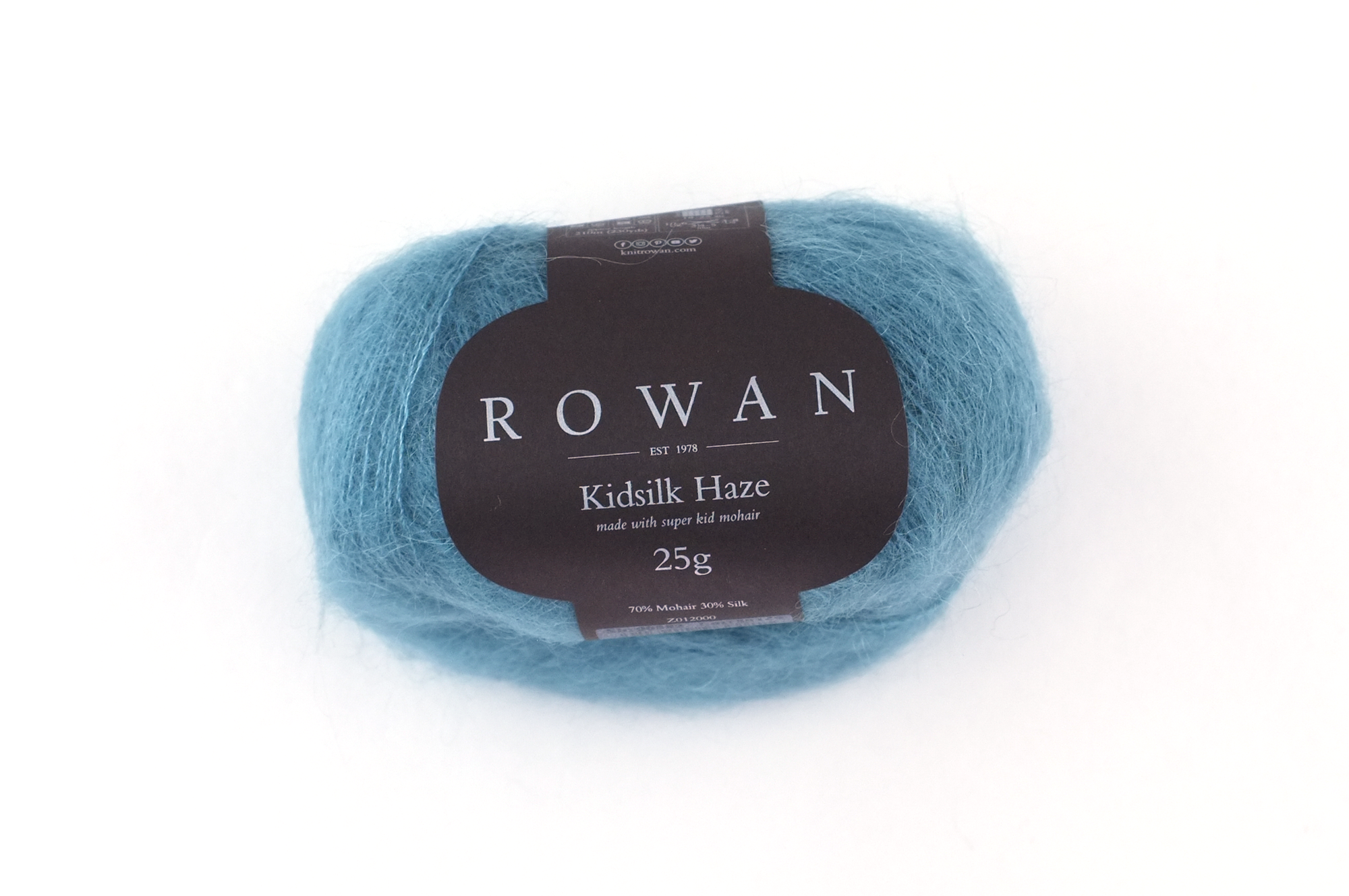 Rowan Kidsilk Haze, Trance #582, muted teal, mohair/silk laceweight yarn - Red Beauty Textiles