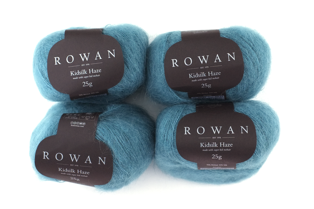 Rowan Kidsilk Haze, Trance #582, muted teal, mohair/silk laceweight yarn - Red Beauty Textiles