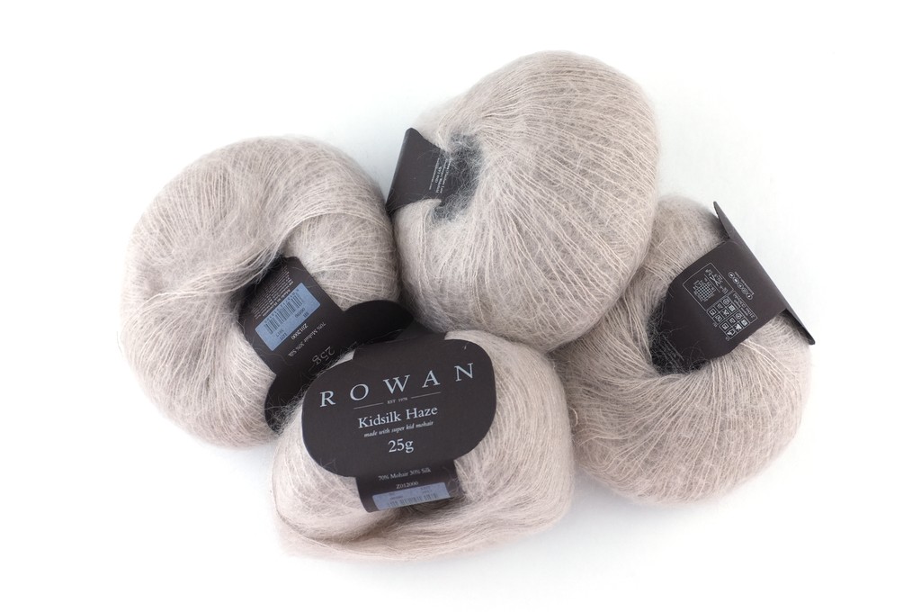Rowan Kidsilk Haze, Pearl #590, neutral beige, mohair/silk laceweight yarn - Red Beauty Textiles