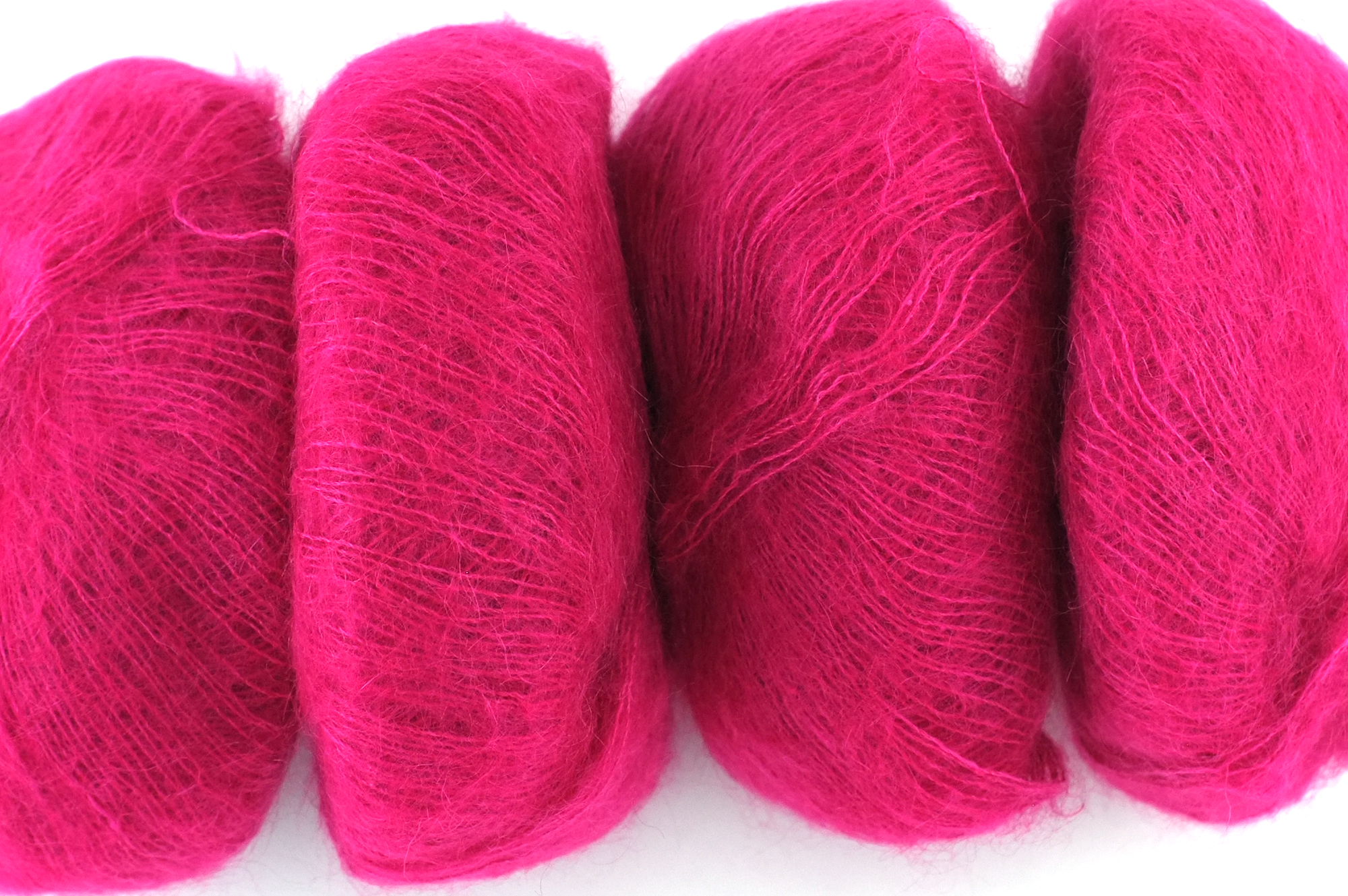 Rowan Kidsilk Haze, Candy Girl #606, hot pink, mohair/silk laceweight yarn - Red Beauty Textiles