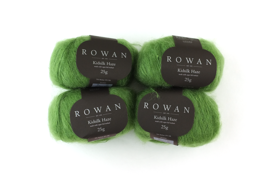 Rowan Kidsilk Haze, Olive #721, medium green, mohair/silk laceweight yarn - Red Beauty Textiles