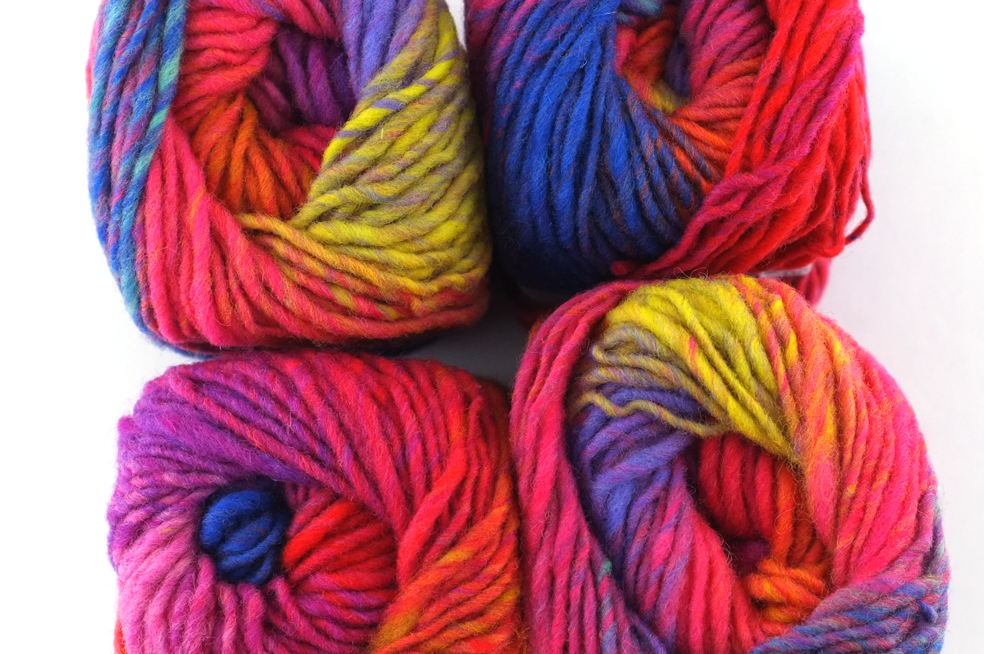 Noro Kureyon Color 102, Worsted Weight 100% Wool Knitting Yarn, red, yellow, pink by Red Beauty Textiles