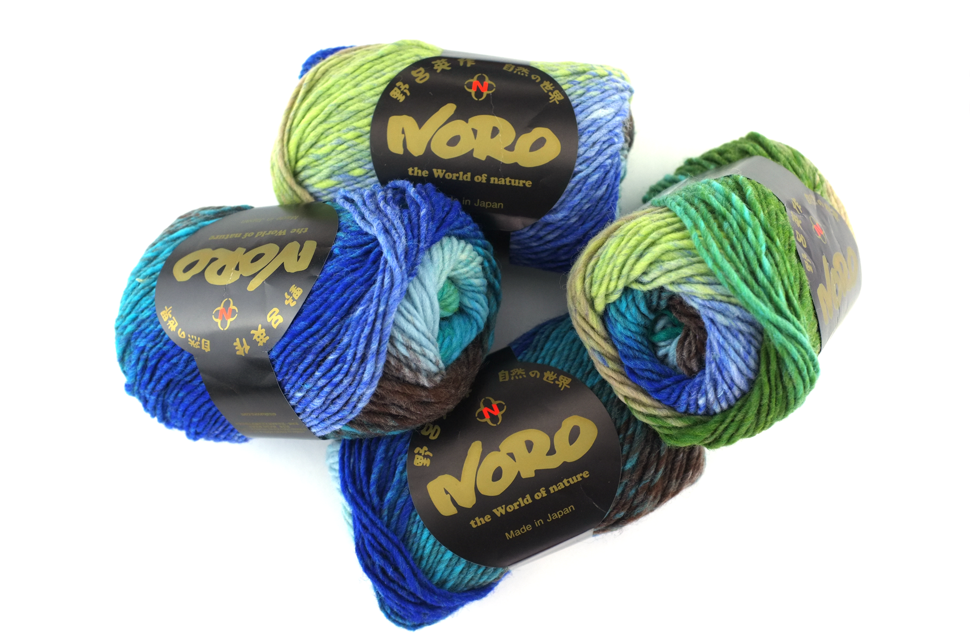 Noro Kureyon Color 344, Worsted Weight 100% Wool Knitting Yarn, teal, aqua, royal, olive by Red Beauty Textiles