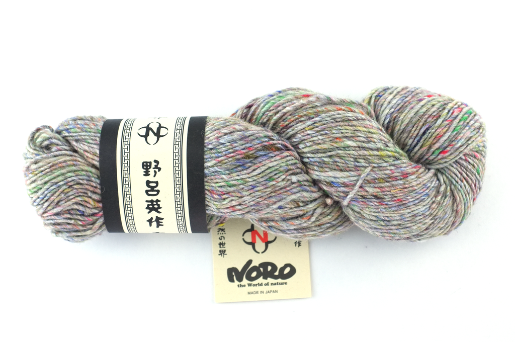 Noro Madara Color 01, wool silk alpaca, worsted weight knitting yarn, beige tweed, color Sake by Red Beauty Textiles