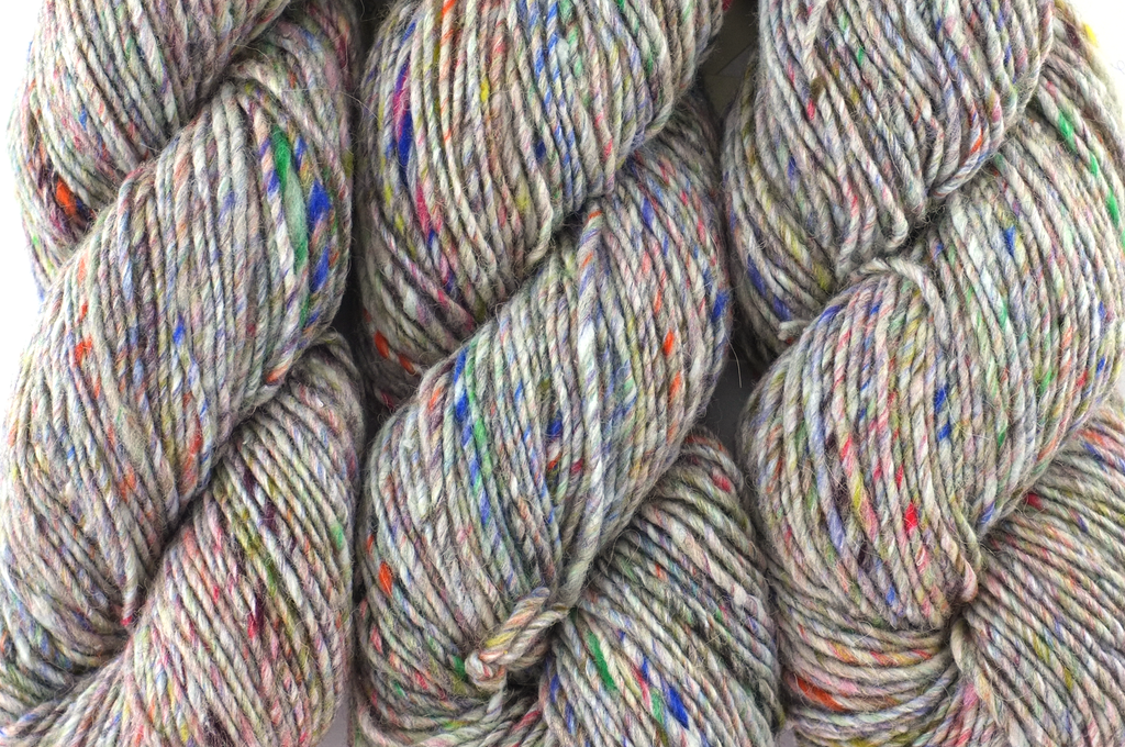 Noro Madara Color 01, wool silk alpaca, worsted weight knitting yarn, beige tweed, color Sake by Red Beauty Textiles