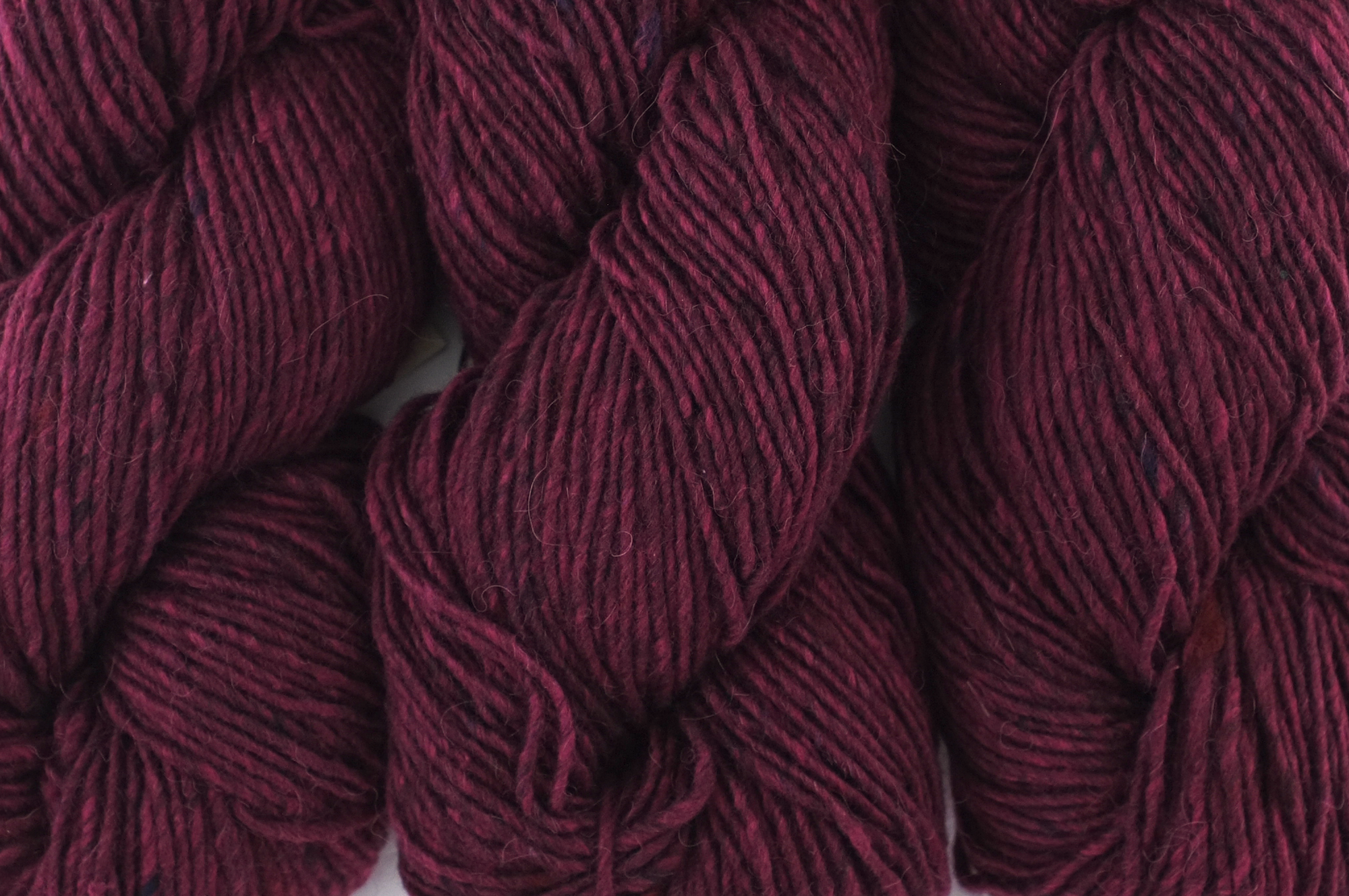 Noro Madara Color 27, Umeboshi, wool silk alpaca, worsted weight knitting yarn, deep burgundy by Red Beauty Textiles