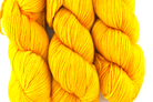 Malabrigo Worsted in color Sauterne, Merino Wool Aran Weight Knitting Yarn, warm buttercup yellow, #022 - Red Beauty Textiles