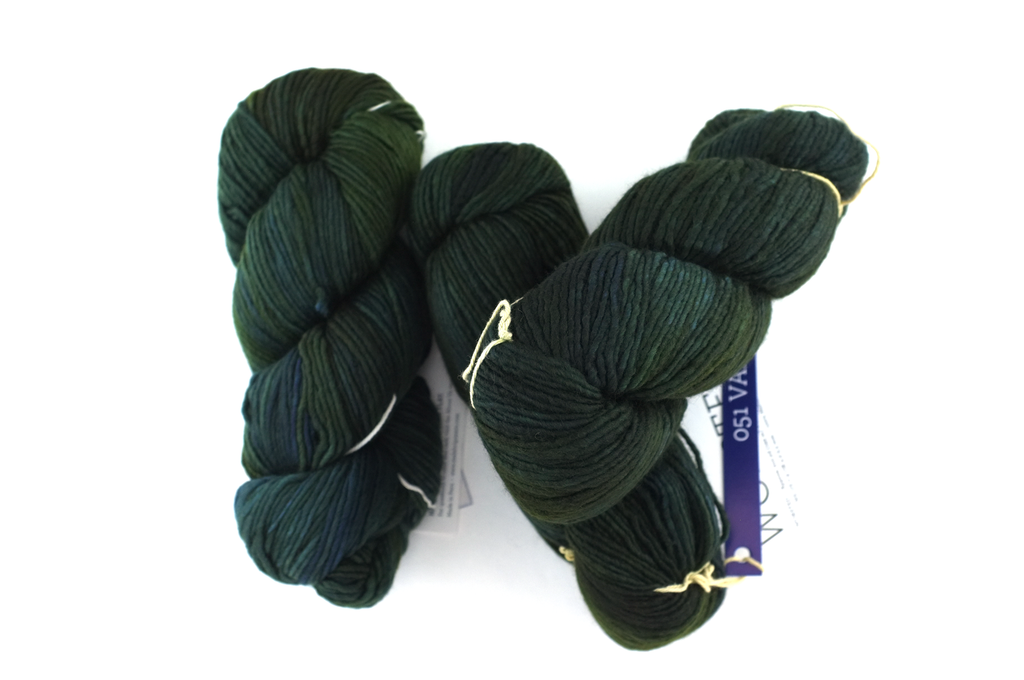 Malabrigo Worsted in color VAA, #051, Merino Wool Aran Weight Knitting Yarn, dark forest green - Red Beauty Textiles