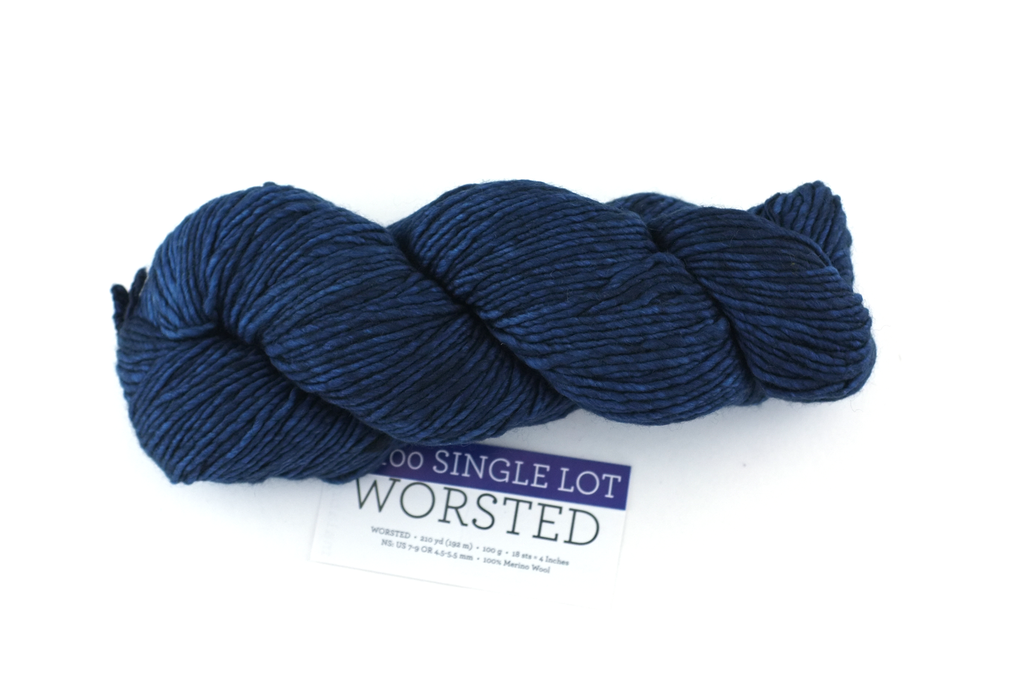 Malabrigo Worsted sample sale, dark blue Merino Wool Aran Weight Knitting Yarn, single lot sale by Red Beauty Textiles