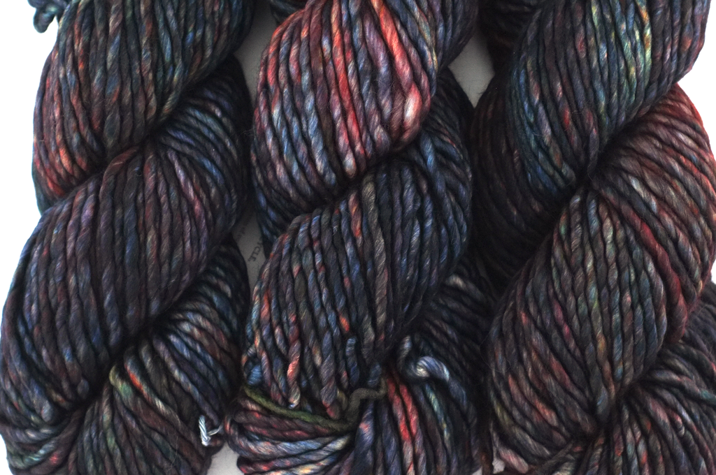 Malabrigo Noventa in color Pocion, Merino Wool Super Bulky Knitting Yarn, machine washable, dark navy, red, #139 - Red Beauty Textiles