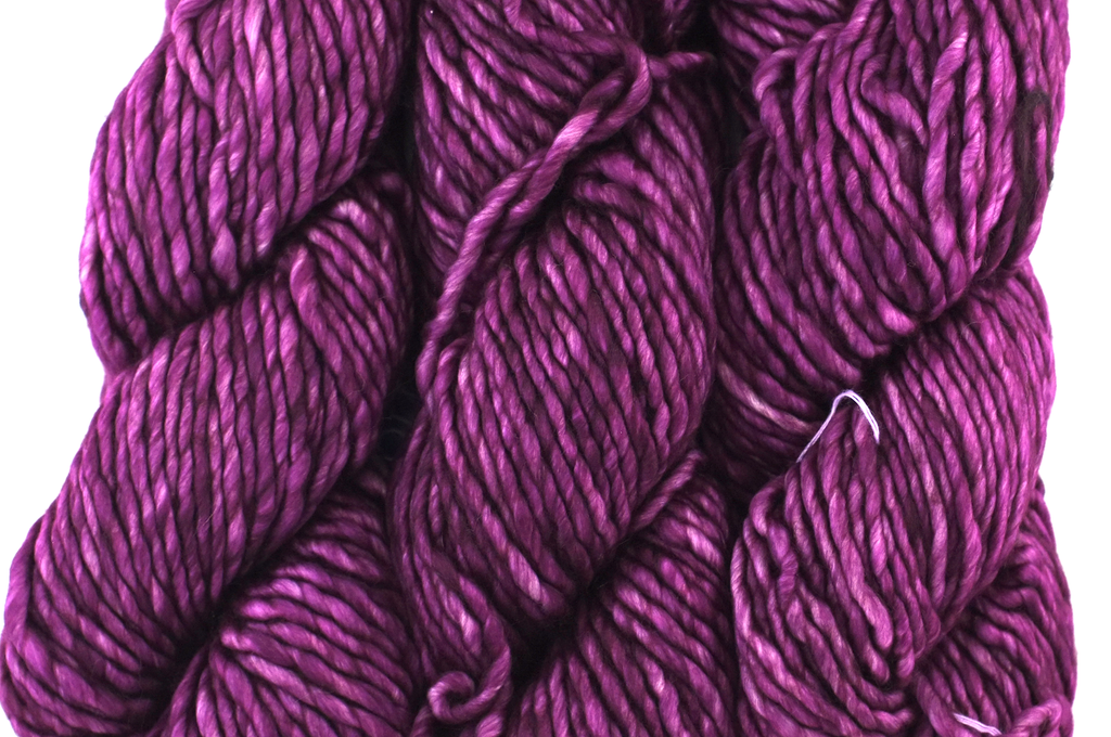 Malabrigo Noventa in color Hollyhock, Merino Wool Super Bulky Knitting Yarn, machine washable, intense magenta, #148 - Red Beauty Textiles