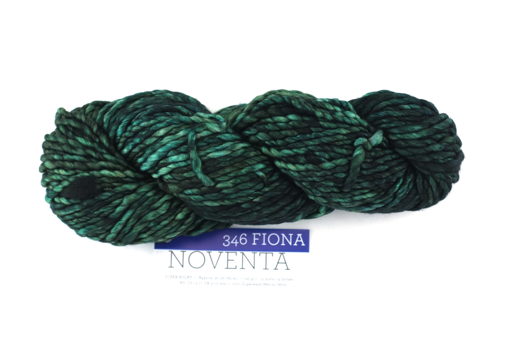 Malabrigo Noventa in color Fiona, Merino Wool Super Bulky Knitting Yarn, machine washable, deep teal green, #346 - Red Beauty Textiles