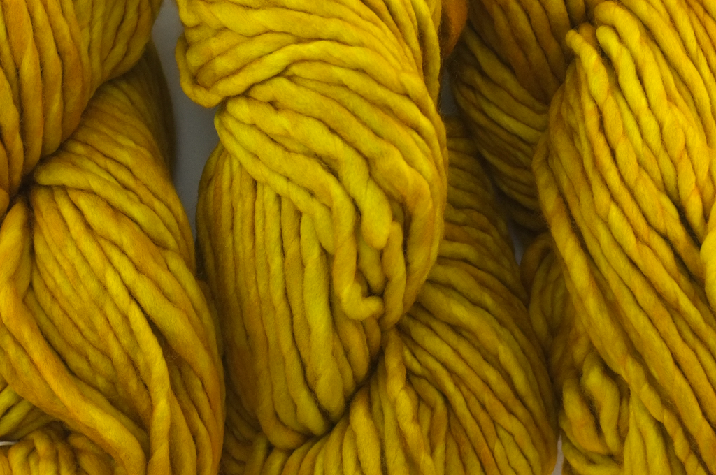 Malabrigo Rasta in color Frank Ochre, Super Bulky Merino Wool Knitting Yarn, gorgeous ochre yellow, #035 by Red Beauty Textiles