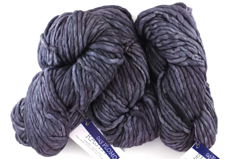 Malabrigo Rasta in color Plomo, Merino Wool Super Bulky Knitting Yarn, gray shades, #043 - Red Beauty Textiles