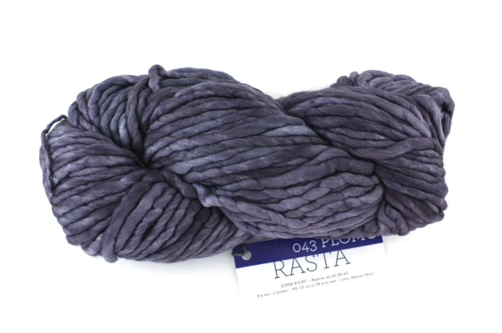Malabrigo Rasta in color Plomo, Merino Wool Super Bulky Knitting Yarn, gray shades, #043 - Red Beauty Textiles