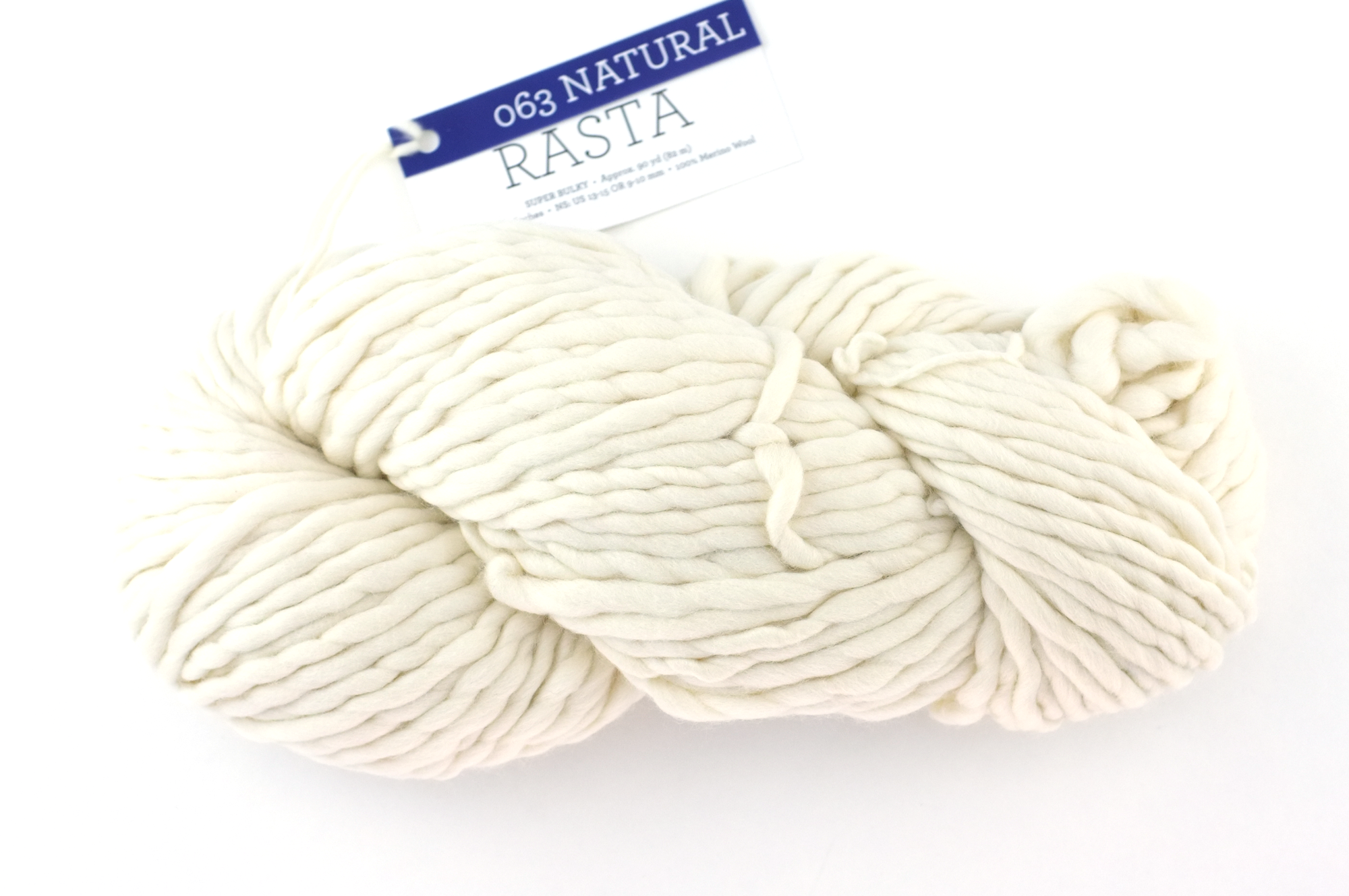Malabrigo Rasta in color Natural, Super Bulky Merino Wool Knitting Yarn,  neutral shade, #063 Red Beauty Textiles