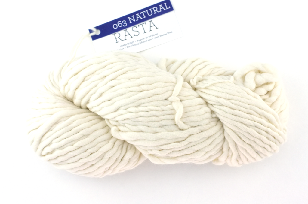 Malabrigo Rasta in color Natural, Super Bulky Merino Wool Knitting Yarn, neutral shade, #063 - Red Beauty Textiles