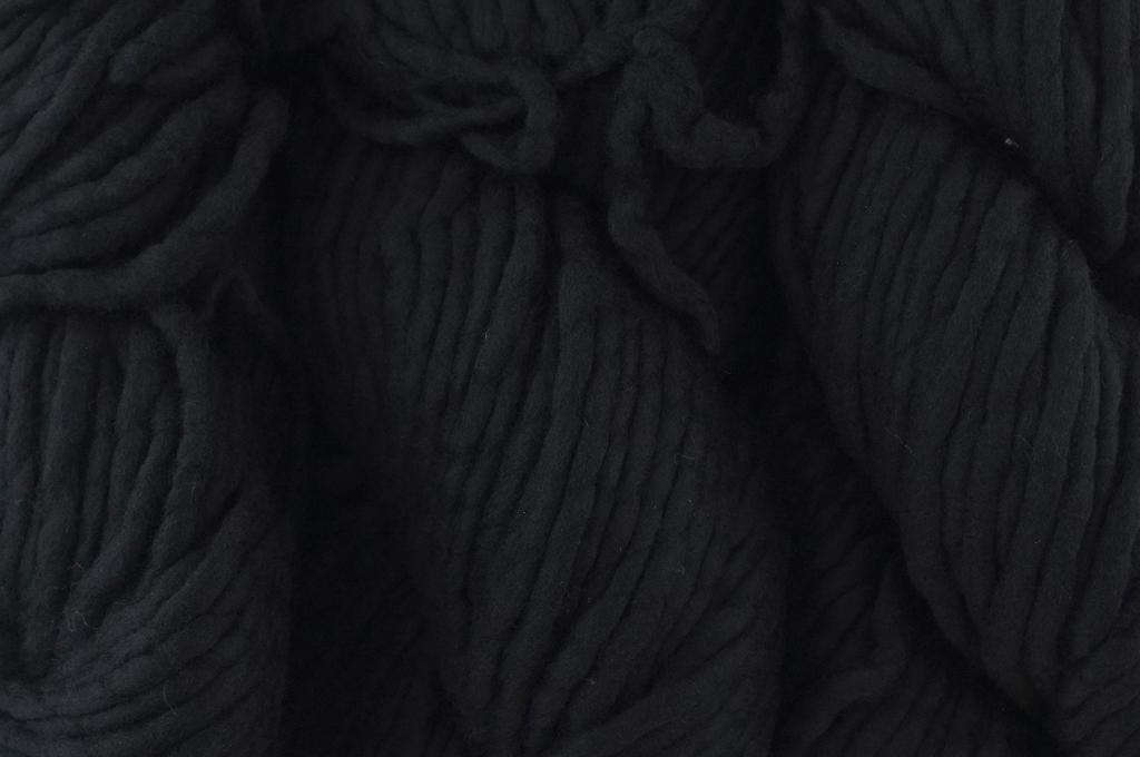 Malabrigo Rasta in color Black, Merino Wool Super Bulky Knitting Yarn, solid black, #195 by Red Beauty Textiles
