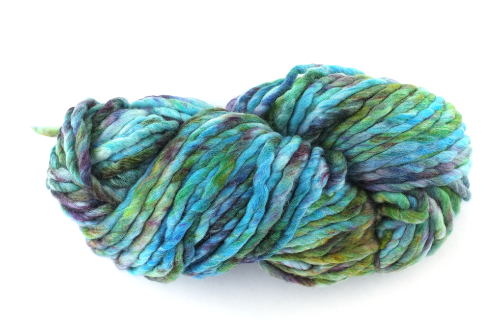 Malabrigo Rasta in color Boomerang, Super Bulky Merino Wool Knitting Yarn, turquoise, aqua, purple, #197 by Red Beauty Textiles