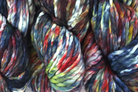 Malabrigo Rasta in color Candy Cane, Super Bulky Merino Wool Knitting Yarn, red, blue, gray, #198 by Red Beauty Textiles