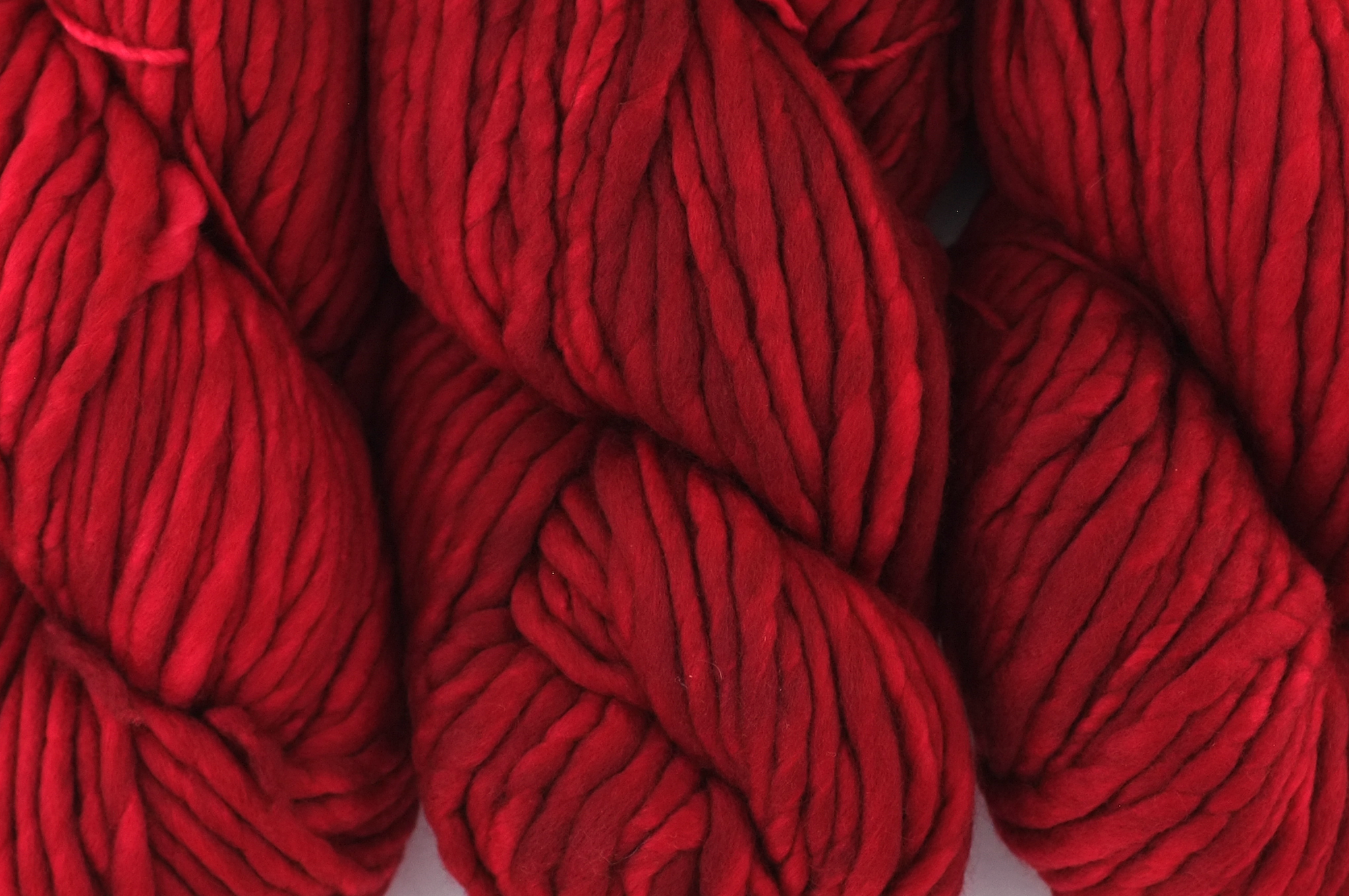 Malabrigo Rasta in color Ravelry Red, Merino Wool Super Bulky Knitting Yarn, classic red, #611 - Red Beauty Textiles