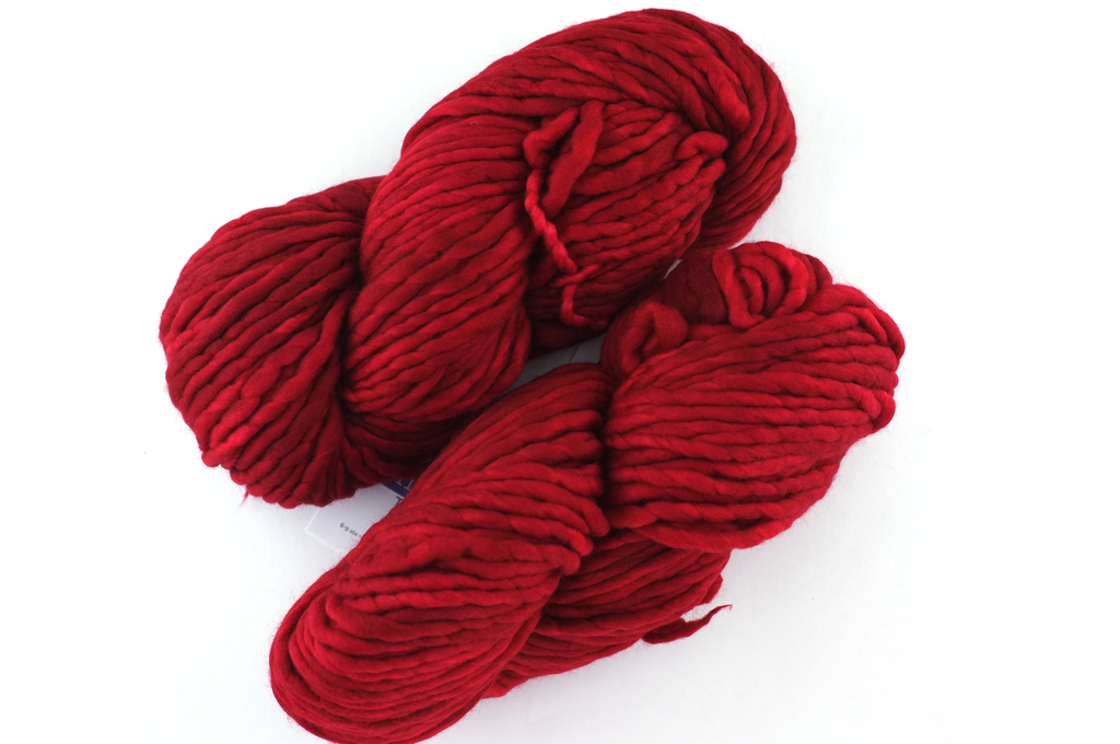 Malabrigo Rasta in color Ravelry Red, Merino Wool Super Bulky Knitting Yarn, classic red, #611 - Red Beauty Textiles