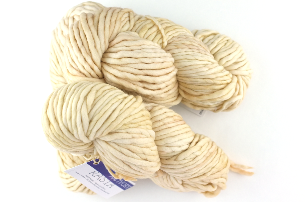 Malabrigo Rasta in color Ivory, Super Bulky Merino Wool Knitting Yarn, warm buttery shade, #704 - Red Beauty Textiles