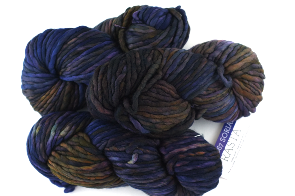 Malabrigo Rasta in color Soriano, Super Bulky Merino Wool Knitting Yarn, purple, olive, bronze, #867 - Red Beauty Textiles