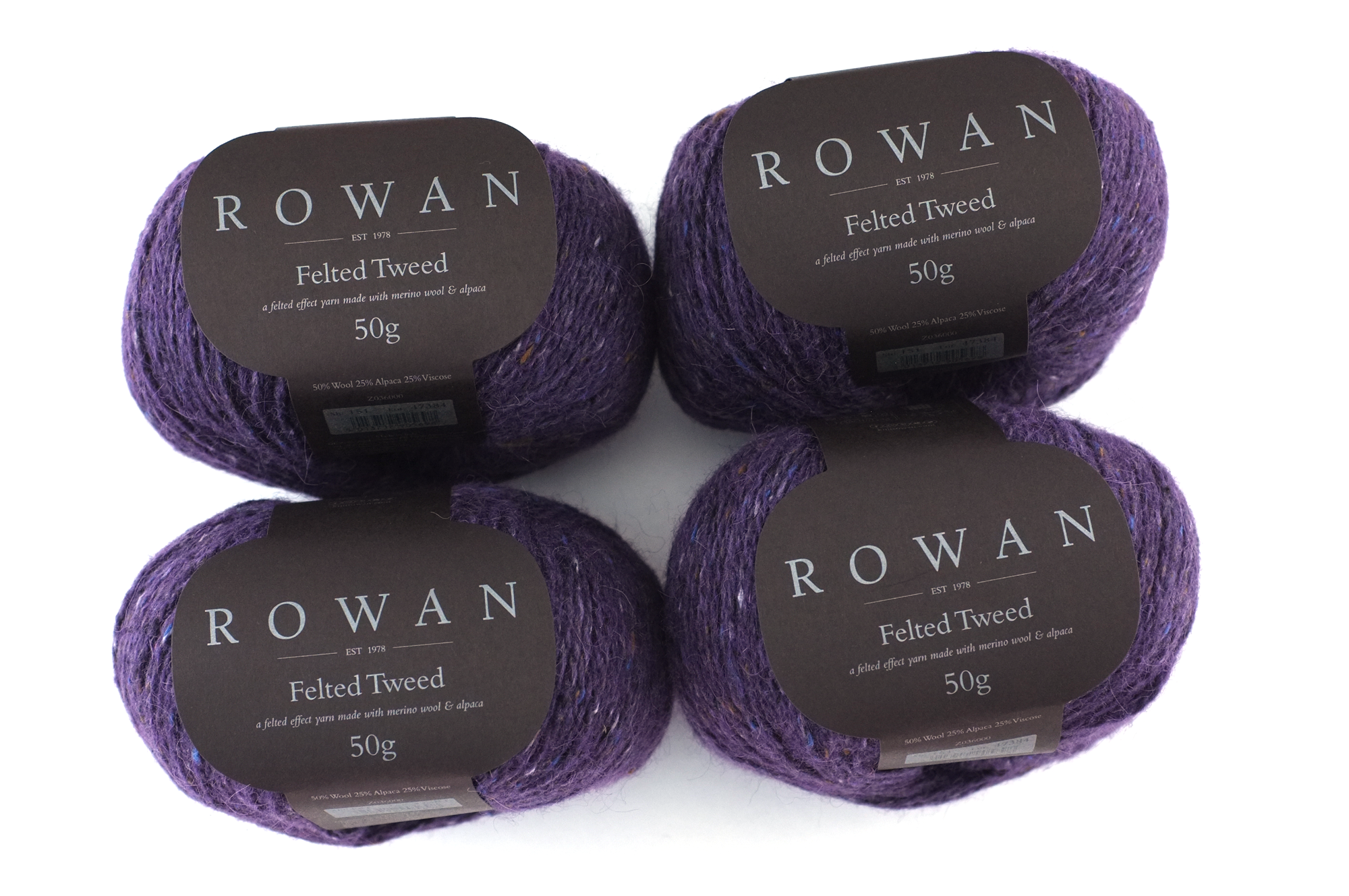 Rowan Felted Tweed Bilberry 151, dark reddish purple, merino, alpaca, viscose knitting yarn by Red Beauty Textiles