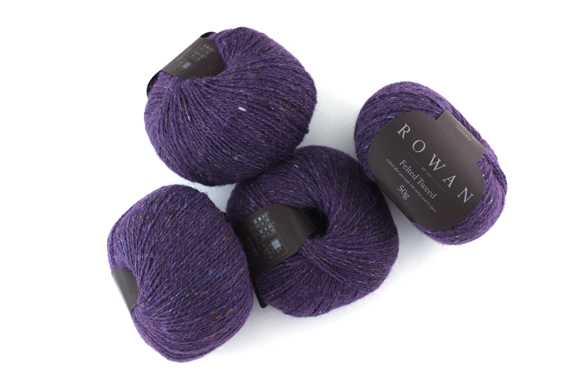 Rowan Felted Tweed Bilberry 151, dark reddish purple, merino, alpaca, viscose knitting yarn by Red Beauty Textiles