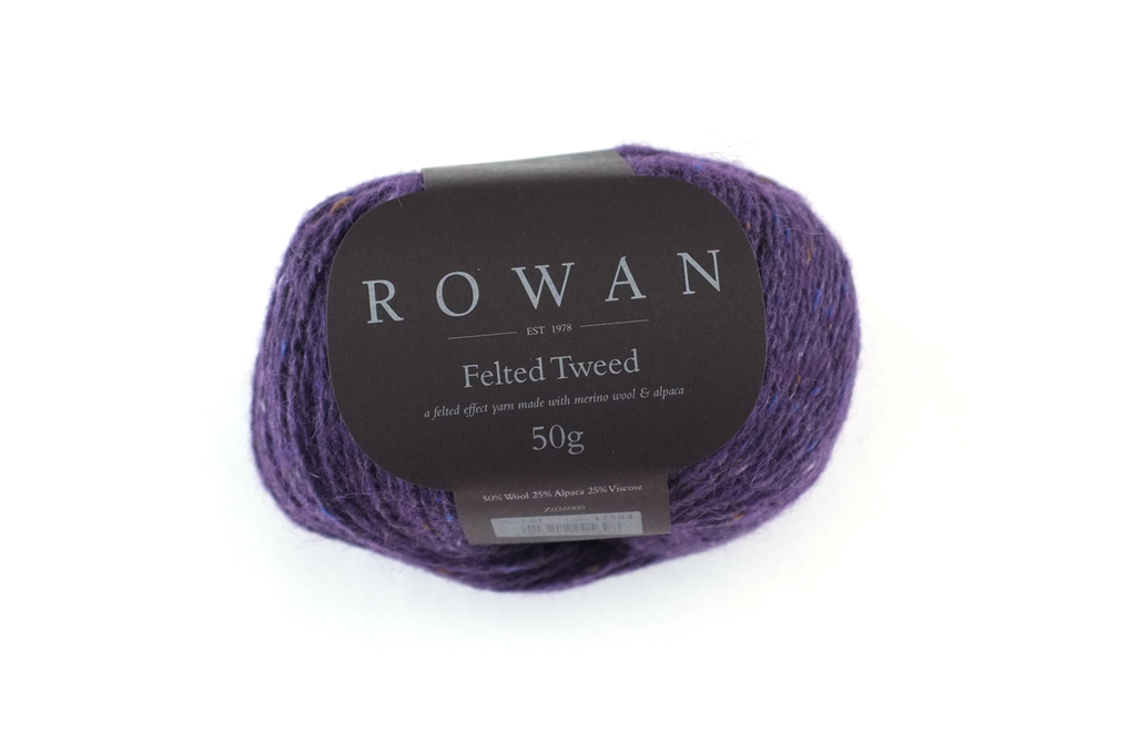 Rowan Felted Tweed Bilberry 151, dark reddish purple, merino, alpaca, viscose knitting yarn