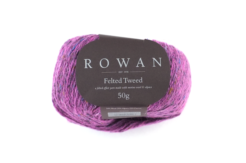 Rowan Felted Tweed Peony 183, magenta pink, merino, alpaca, viscose knitting yarn by Red Beauty Textiles