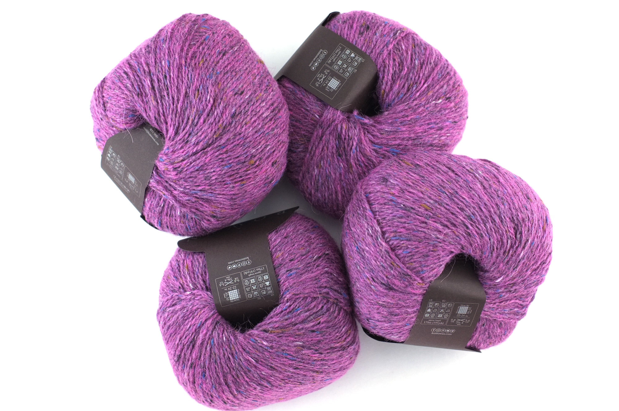 Rowan Felted Tweed Peony 183, magenta pink, merino, alpaca, viscose knitting yarn by Red Beauty Textiles