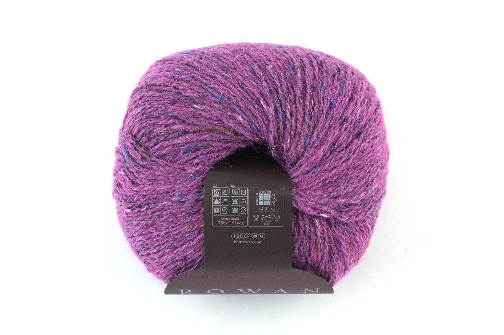 Rowan Felted Tweed Peony 183, magenta pink, merino, alpaca, viscose knitting yarn by Red Beauty Textiles