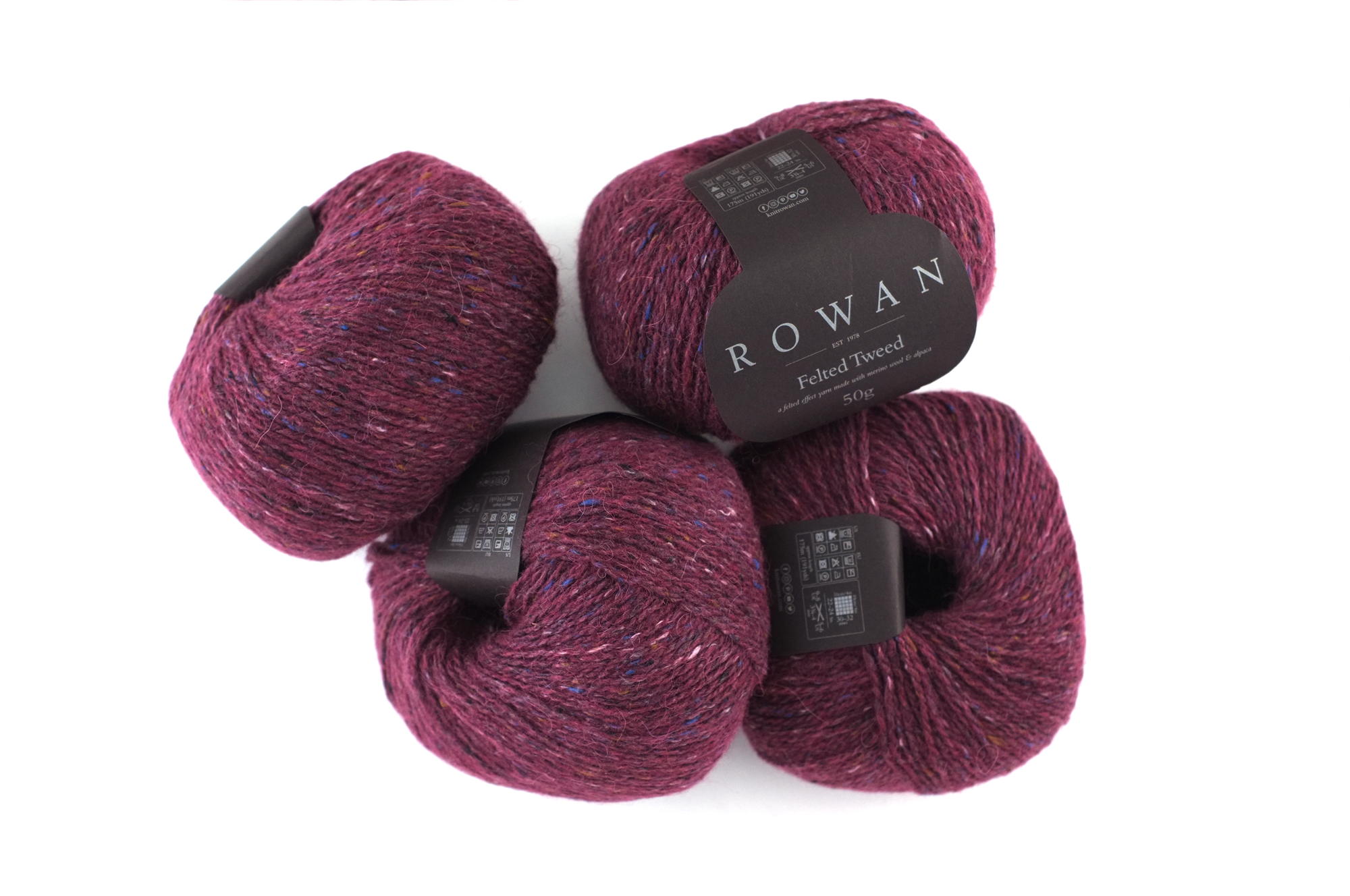 Rowan Felted Tweed Tawny 186, madder red, merino, alpaca, viscose knitting yarn by Red Beauty Textiles