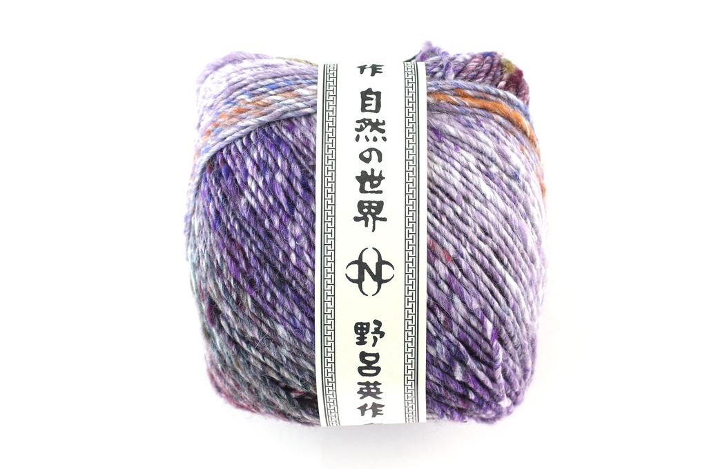 Noro Rikka Color 07, bulky weight knitting yarn, dragon skeins in red-violet, white, red, wool, alpaca, silk